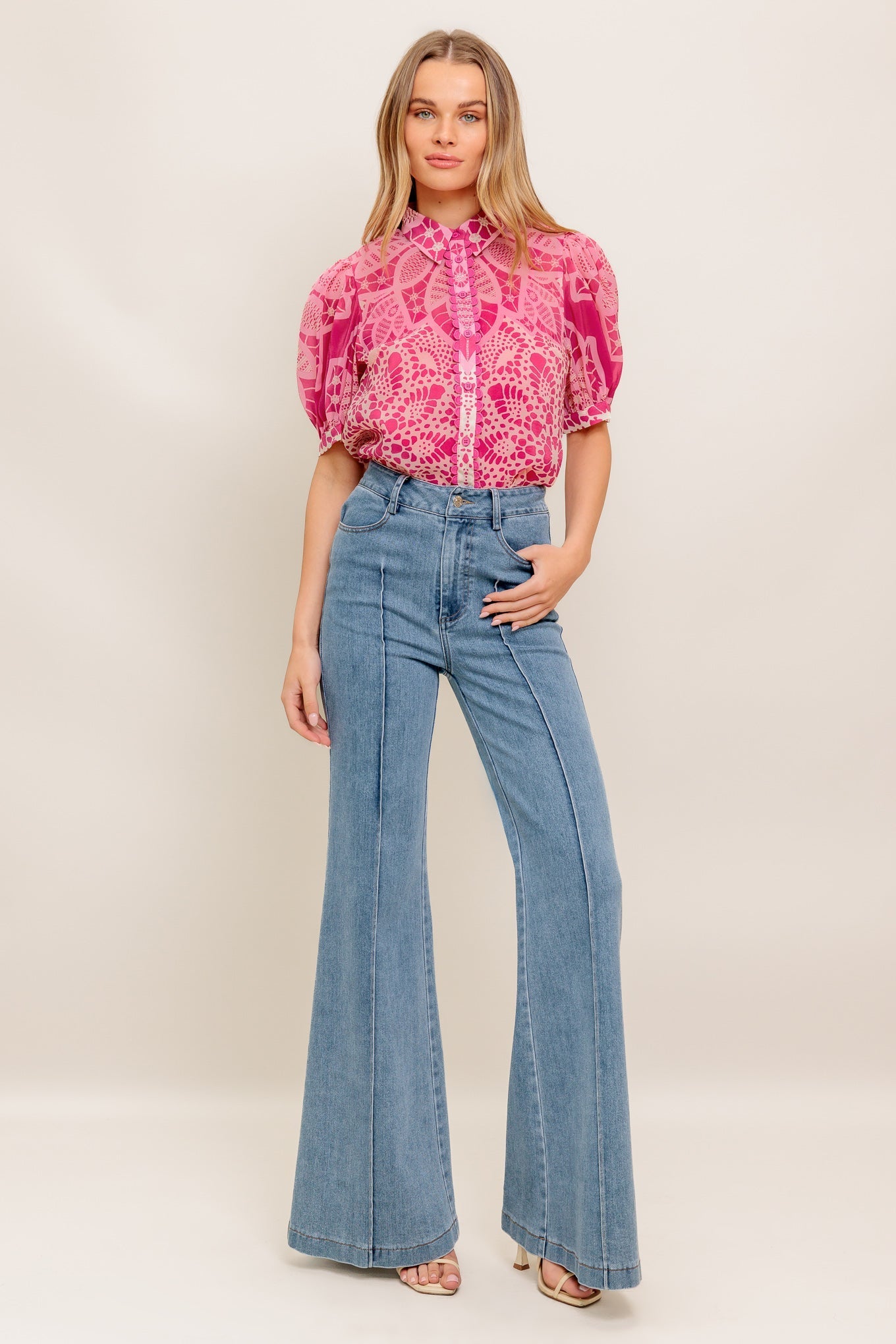 PRECIOUS HEART WOVEN TOP Flying Tomato
